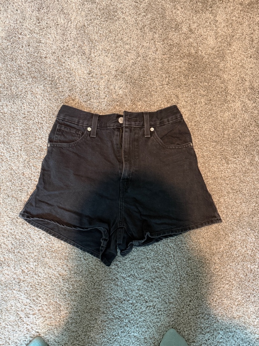 Levi's Black High-Waist Denim Shorts